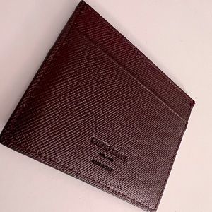 Giorgio Armani Leather Card Case Wallet. Brown.